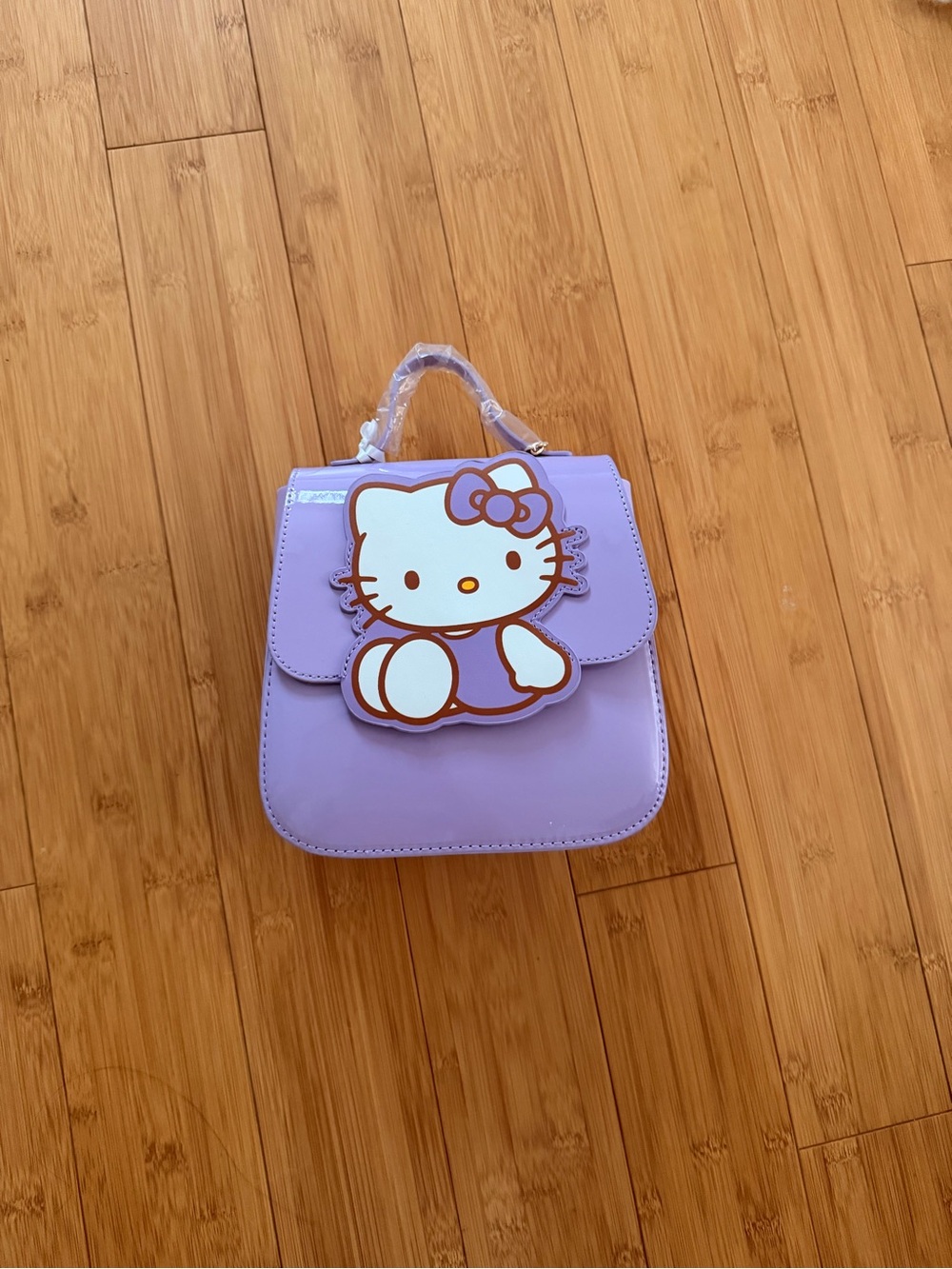 Hello Kitty Lavender Mini Top-Handle Bag with Cartoon Front